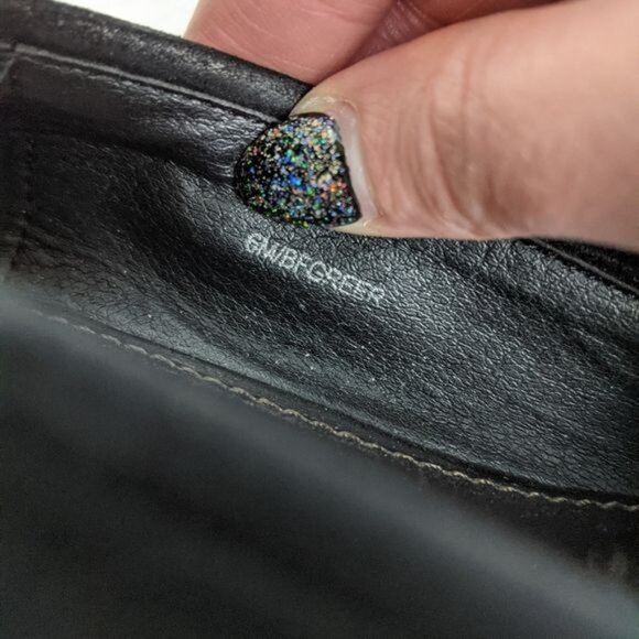 Black Suede Loafers Chunky Maximalist Silver Chain 6 B Makowski Dark Academia - Picture 7 of 8